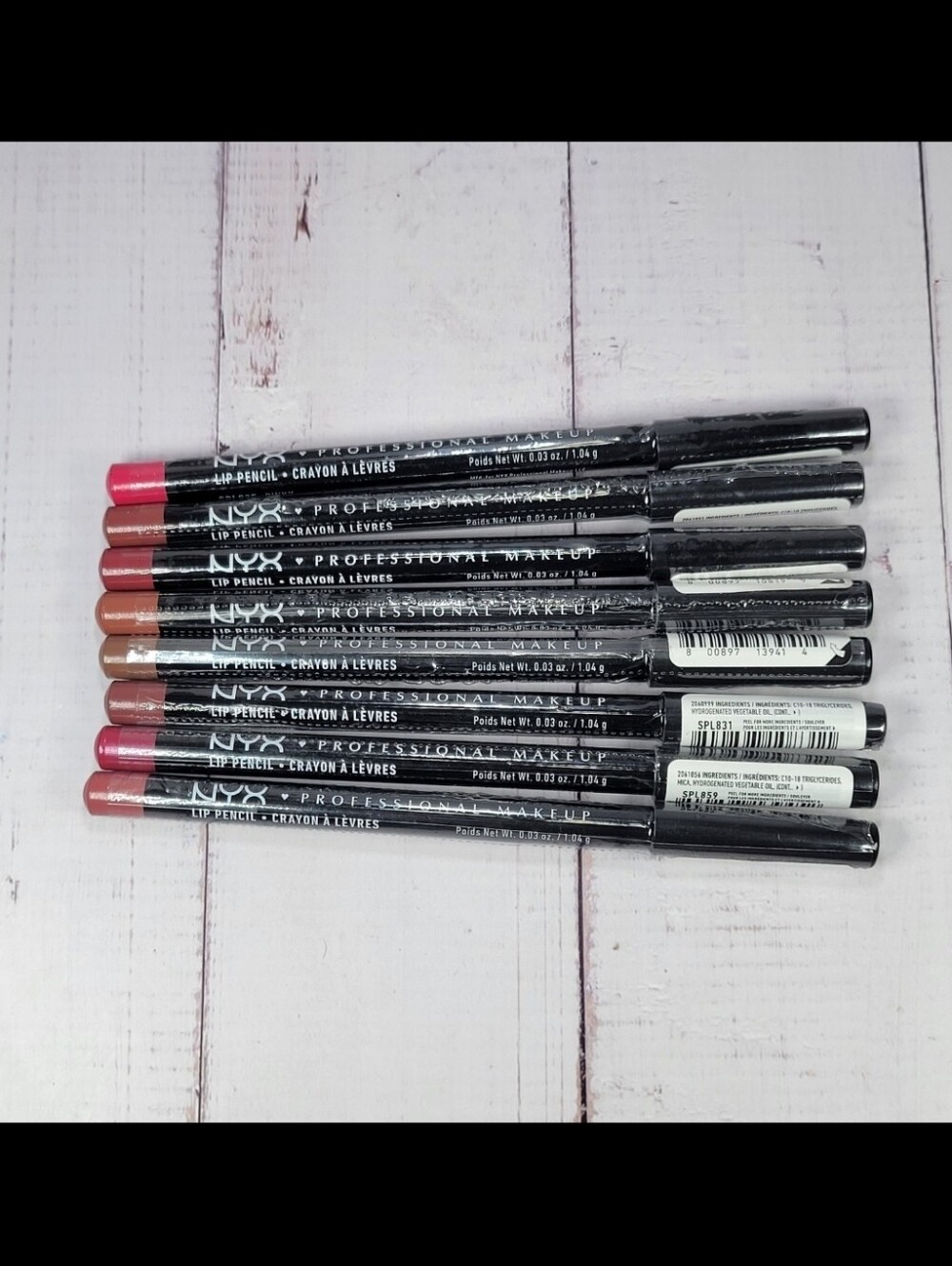 Nyx 8 Piece Slim Lip Pencil Lip Liner Bundle NEW!